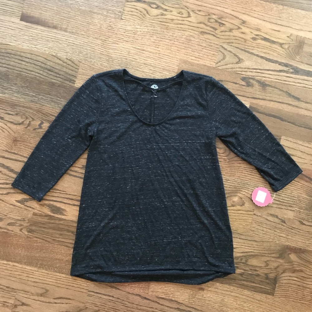 Black 3/4 sleeve T-shirt